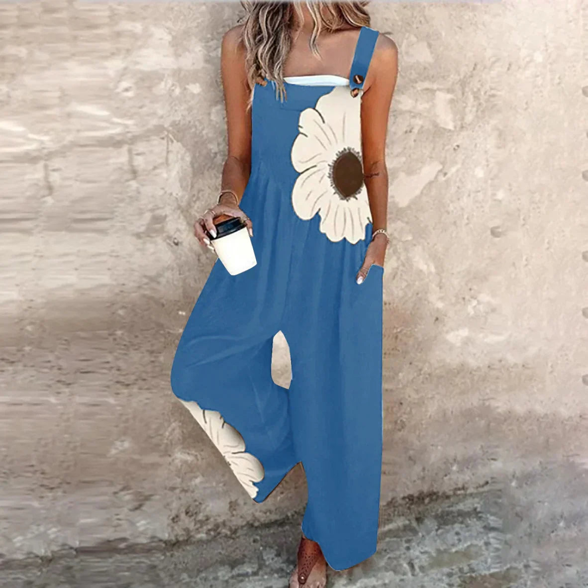 Comfortable Printed Dungarees