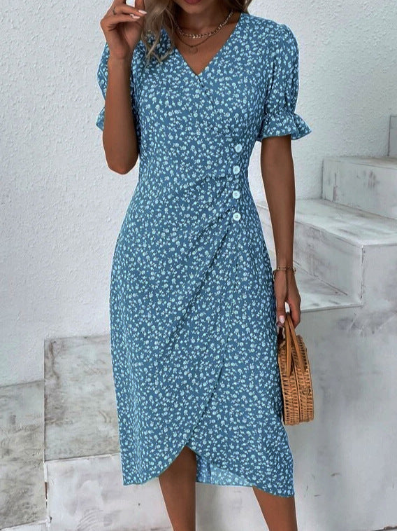 Stella - Lightweight Floral Wrap Dress